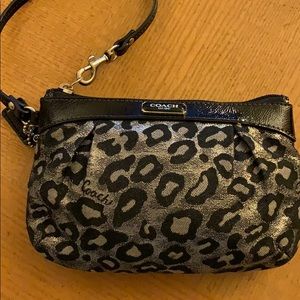 Retired Leopard Print Coach Wristlet